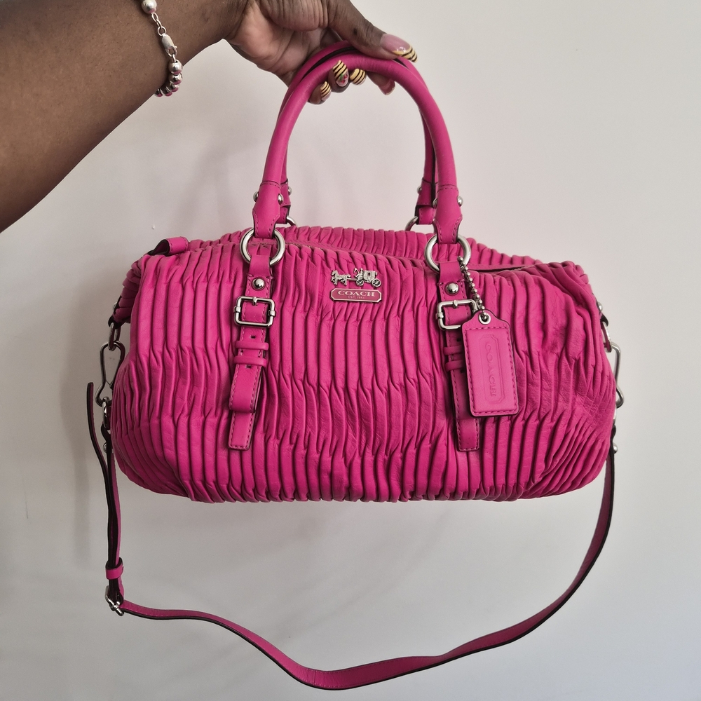 Coach Pink Pleated Women's Bag